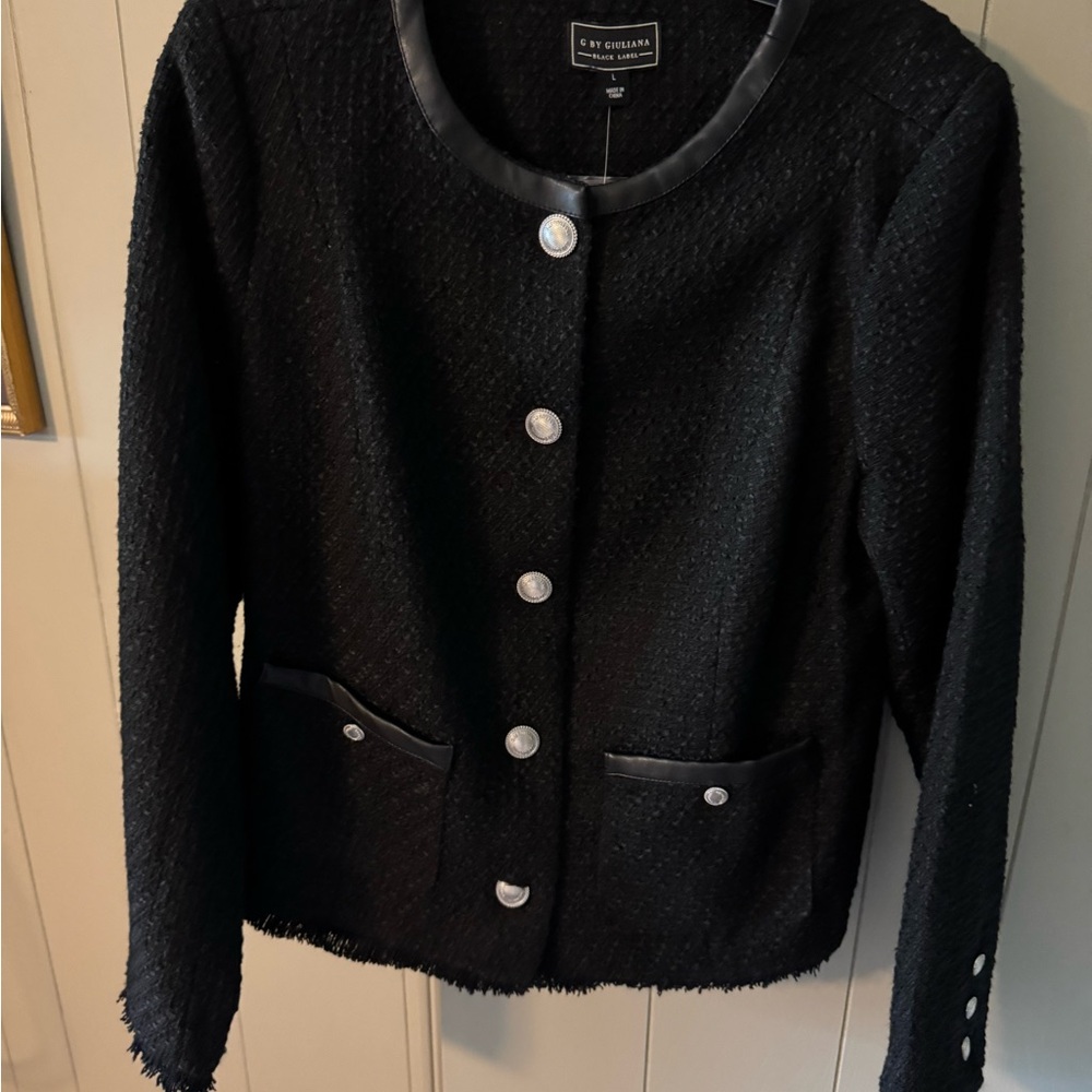 G by Giuliana Black Textured Blazer